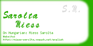 sarolta miess business card